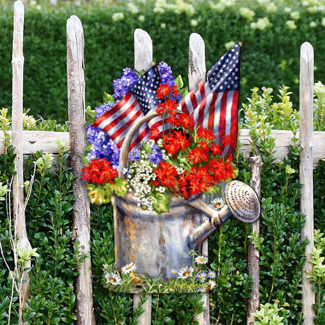 Celebrating the American Freedom Wood Door Hanger