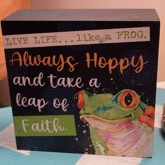 Leap of Faith Wood Block