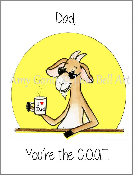 Father's Day - Dad GOAT Greeting Card