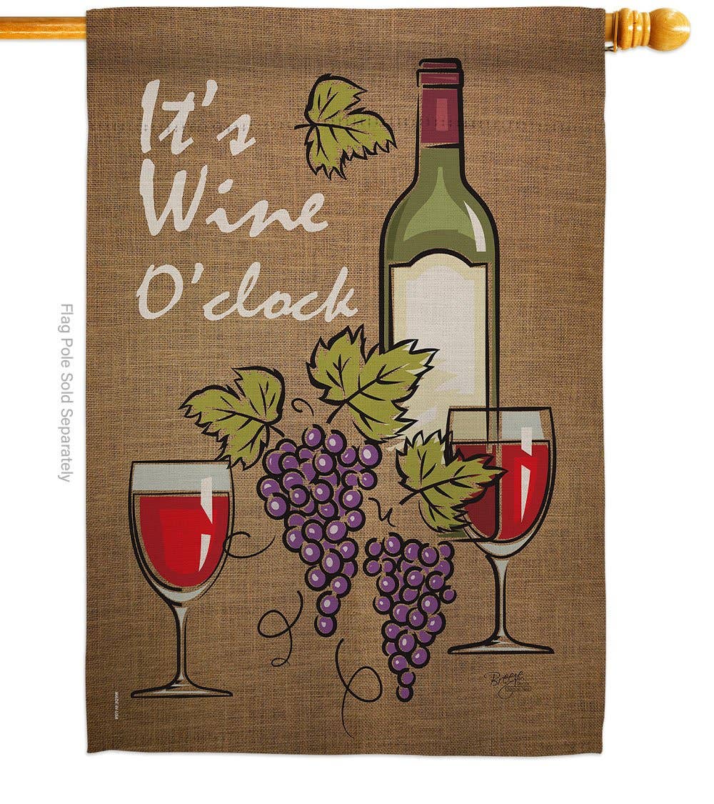 Flag-It's Wine O'clock