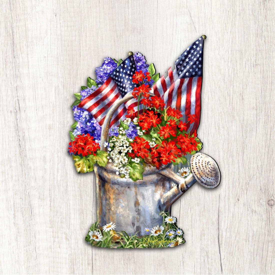 Celebrating the American Freedom Wood Door Hanger