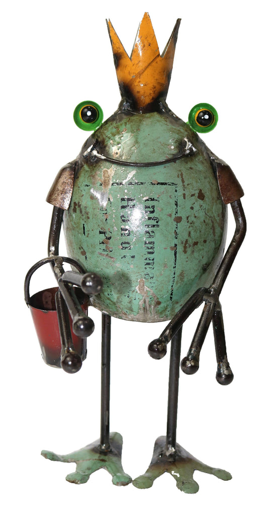 Frog King with Bucket Statue