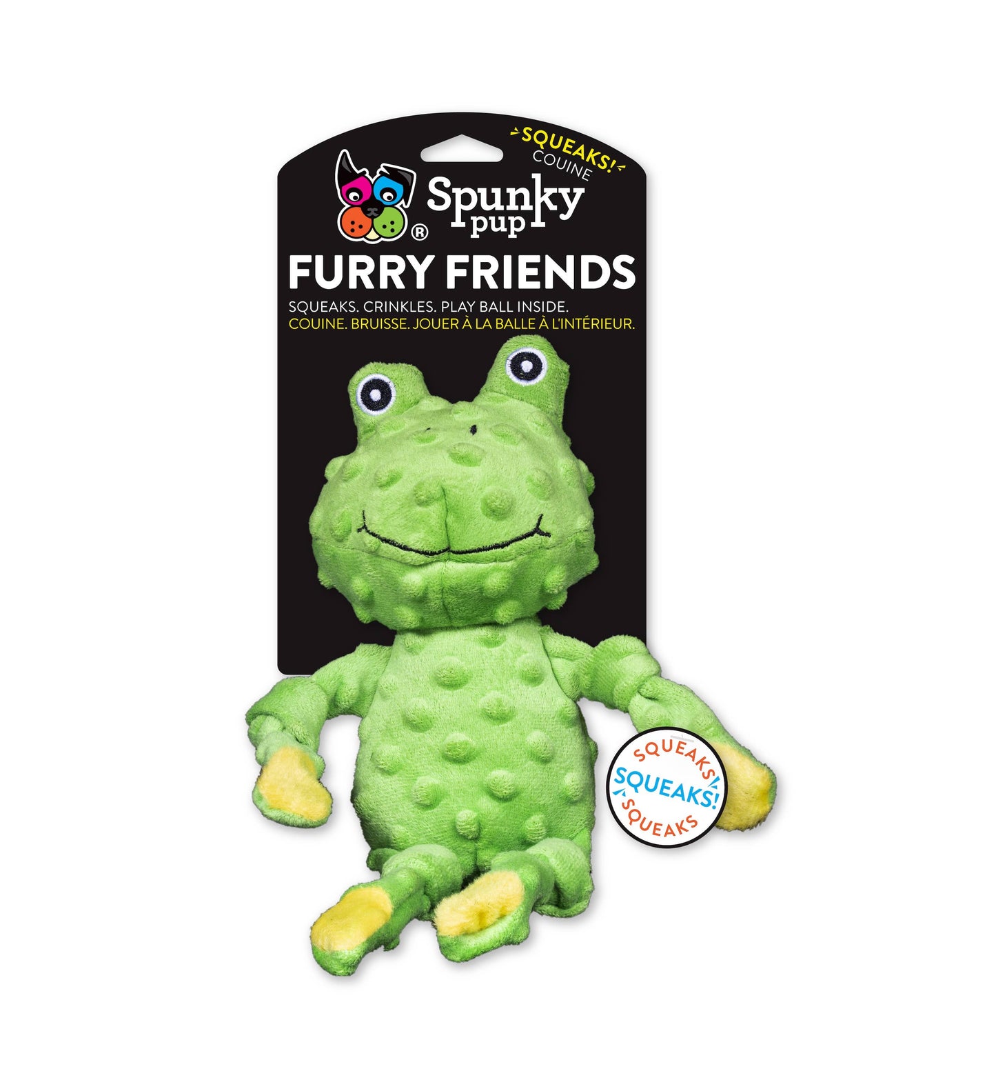 Spunky Pup Dog Toys - Frog Squeaker