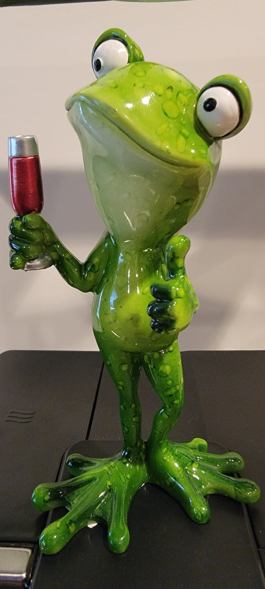 Wine Frog Statue