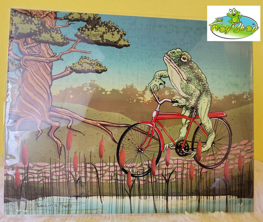 Art Print - Frog on Bike