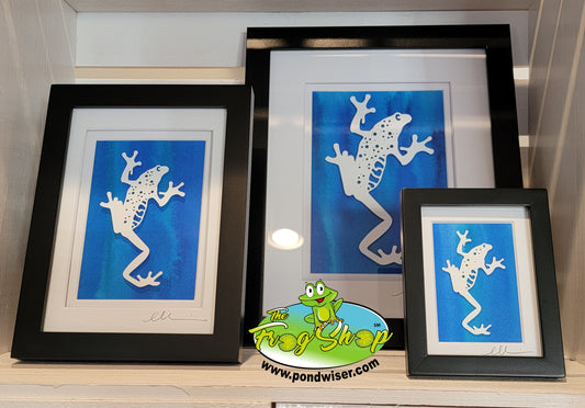 Hand-Cut Framed Frog Pictures