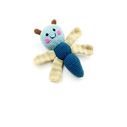 Dragonfly rattle - blue