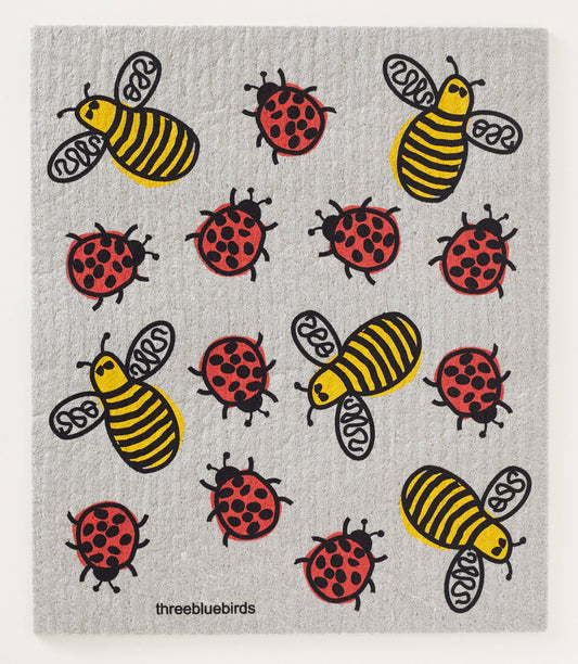 Swedish Dishcloths - Bees and Ladybugs