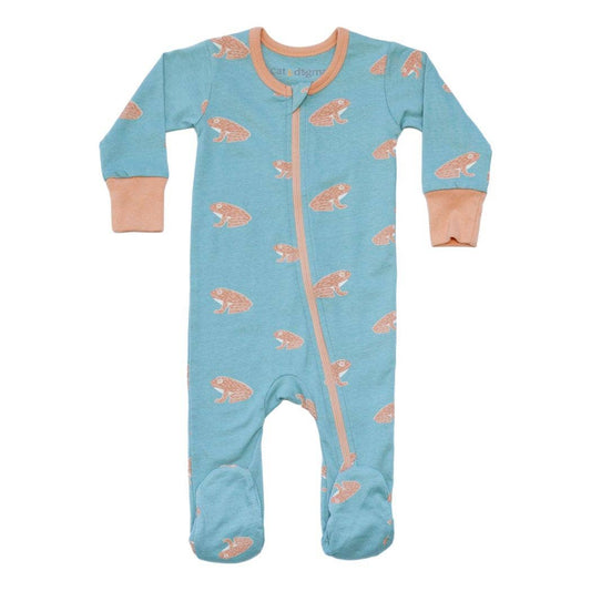 Frog Organic Baby Footie Pajamas