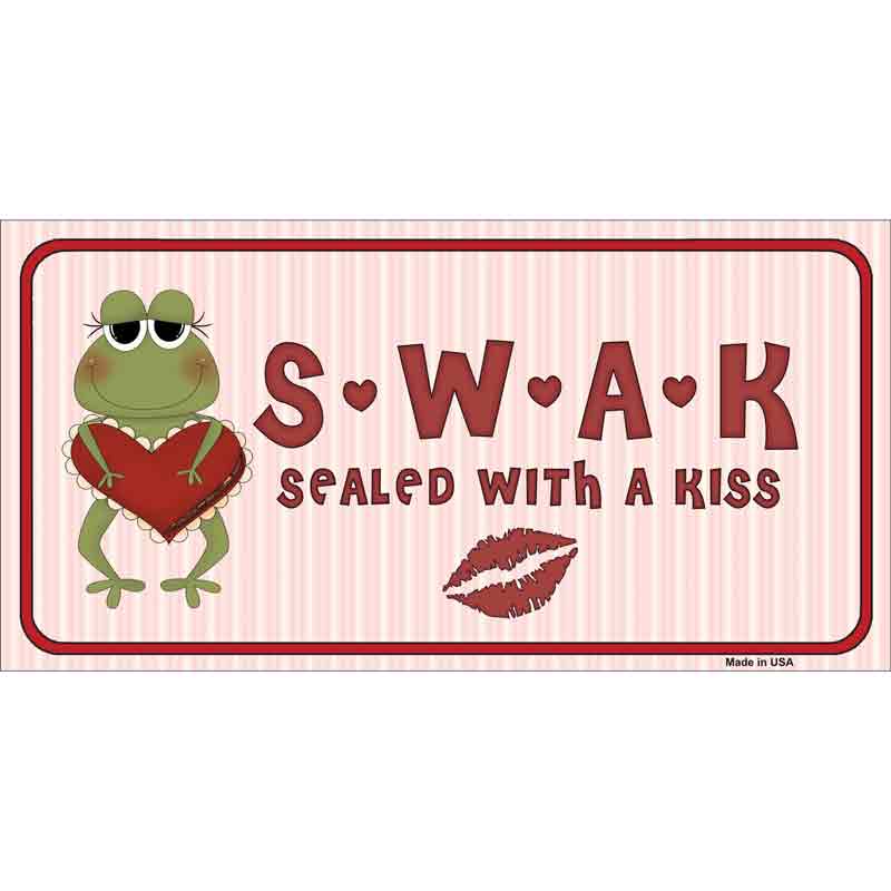 S.W.A.K. Valentine Frog Metal License Plat